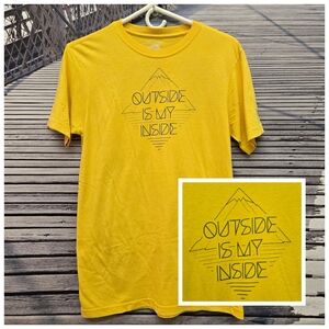 The North Face "Outside Is My Inside" Yellow Short-Sleeve Slim Fit T-shirt Small